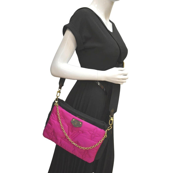 LOUIS VUITTON Maxi Multi Pochette Econyl Shoulder Bag Fuchsia