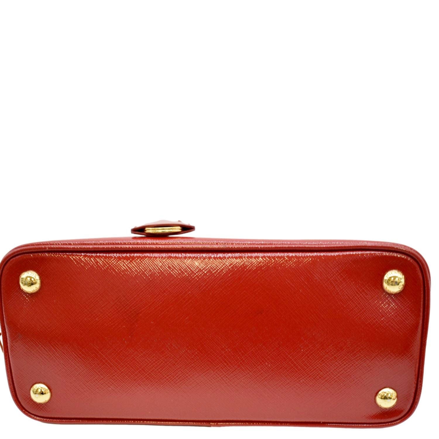 Prada Red Saffiano Leather Shoulder Bag