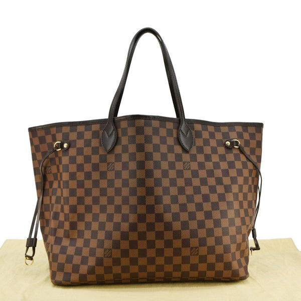 LOUIS VUITTON Neverfull GM Damier Ebene Tote Shoulder Bag Brown