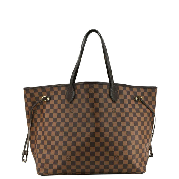 LOUIS VUITTON Neverfull GM Damier Ebene Tote Shoulder Bag Brown