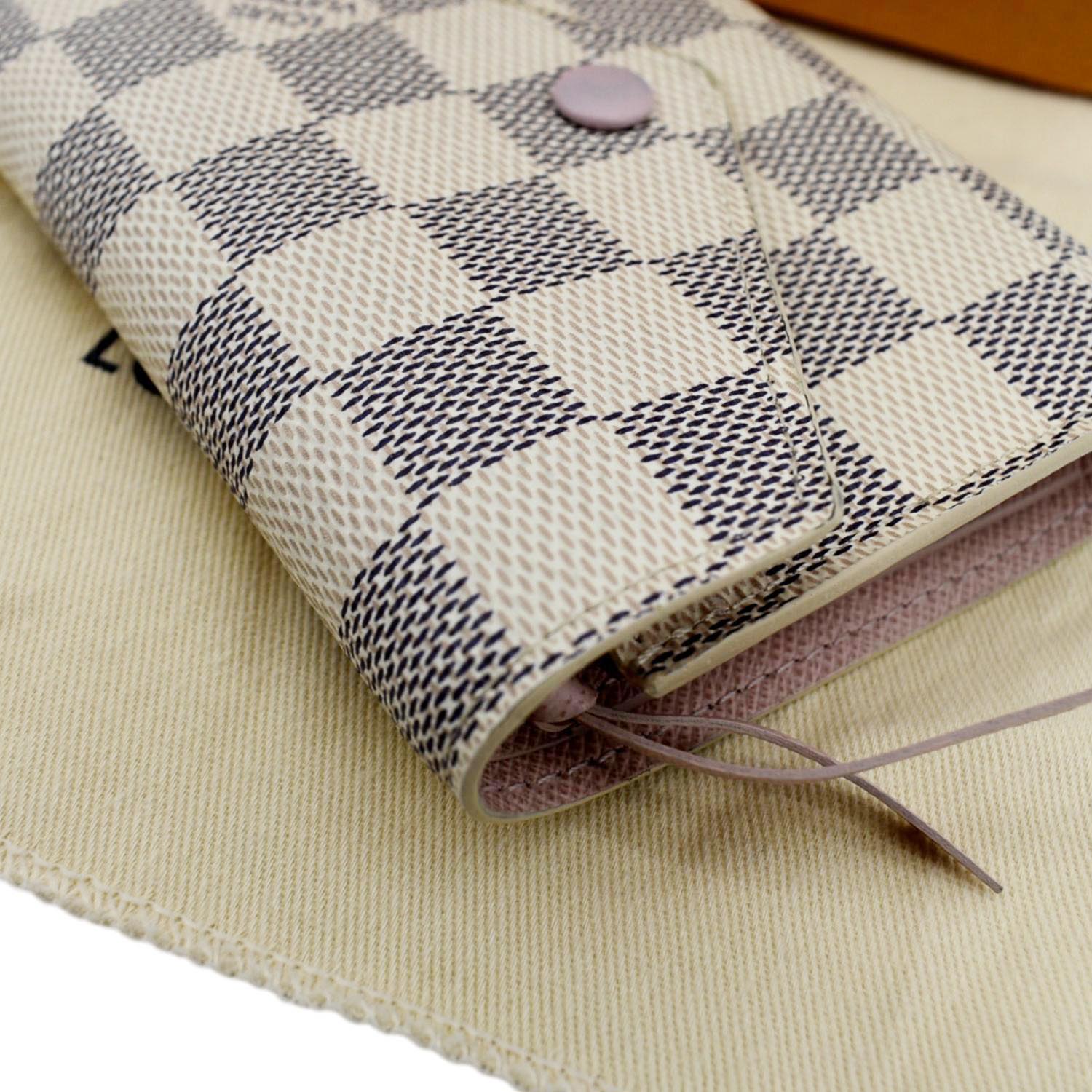 Victorine Wallet Damier Azur – Keeks Designer Handbags