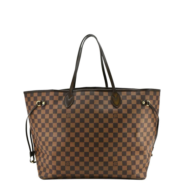 LOUIS VUITTON Neverfull GM Damier Ebene Tote Shoulder Bag Brown