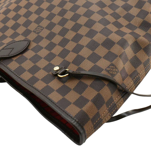 LOUIS VUITTON Neverfull GM Damier Ebene Tote Shoulder Bag Brown