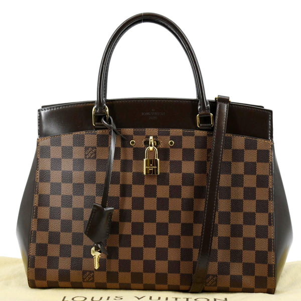 LOUIS VUITTON Rivoli MM Damier Ebene Shoulder Bag Brown