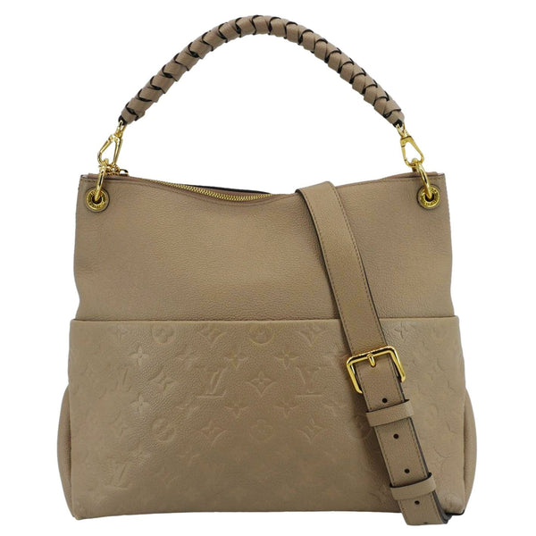 LOUIS VUITTON Maida Monogram Empreinte Leather Hobo Shoulder Bag Dune