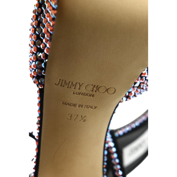 JIMMY CHOO Sacaria Crystal Platform Sandals Multicolor