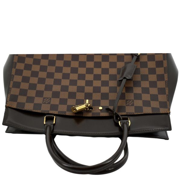 LOUIS VUITTON Rivoli MM Damier Ebene Shoulder Bag Brown