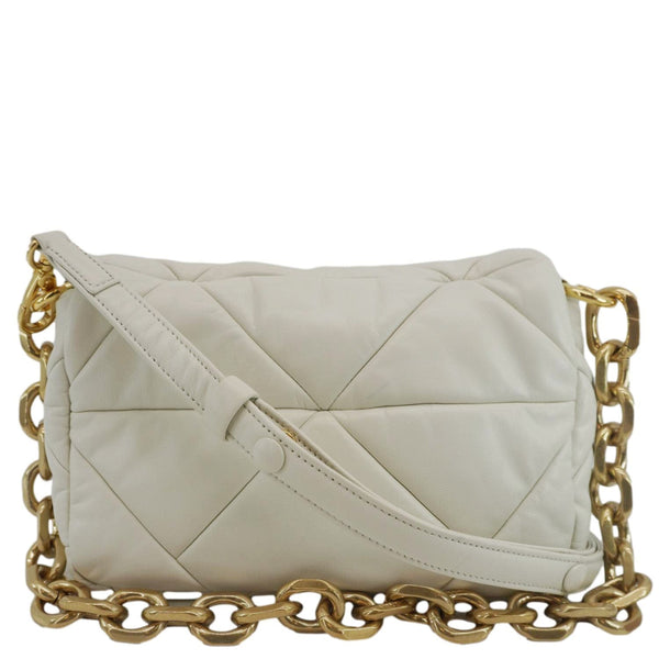 PRADA Patchwork System Small Nappa Leather Shoulder Bag White