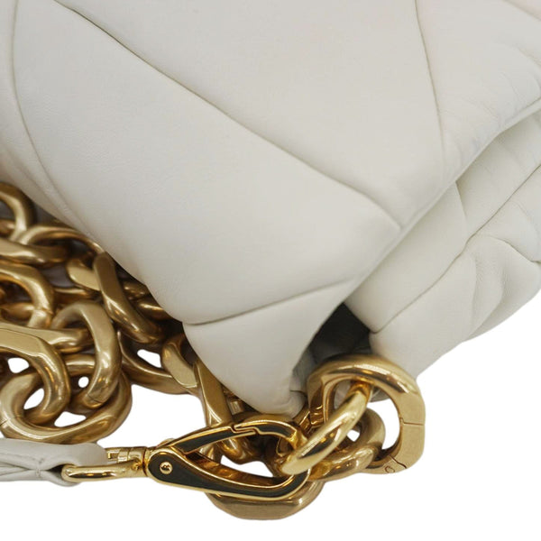 PRADA Patchwork System Small Nappa Leather Shoulder Bag White