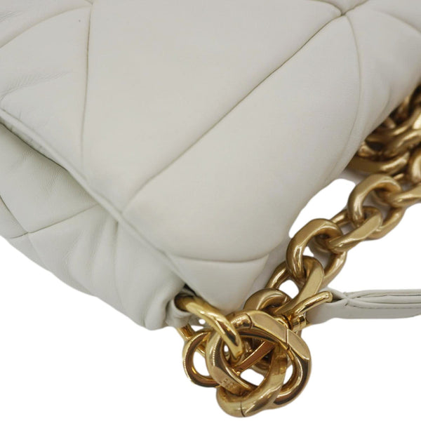 PRADA Patchwork System Small Nappa Leather Shoulder Bag White