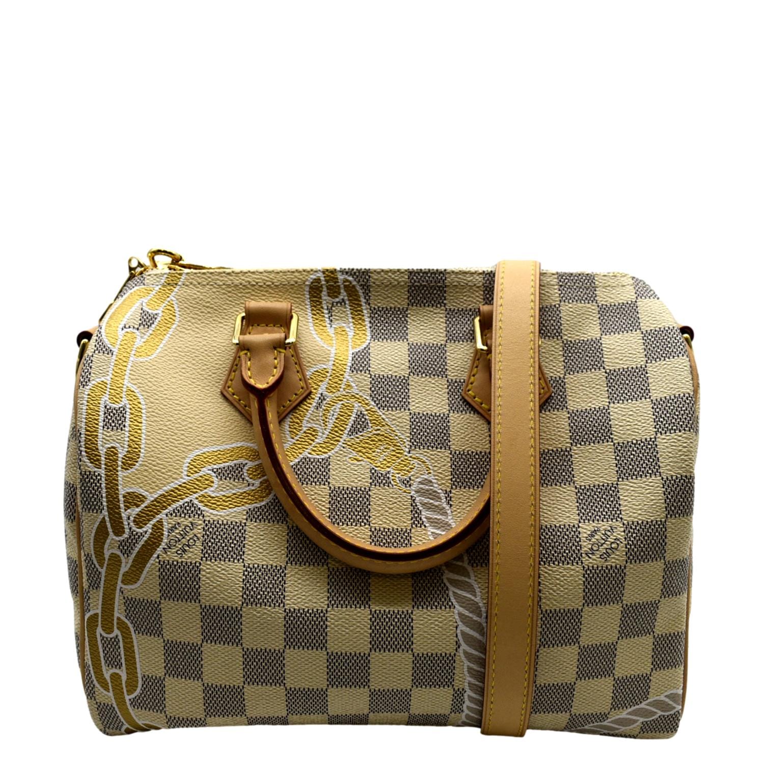 Louis Vuitton Damier Azur Speedy Bandouliere 25 Hand Bag