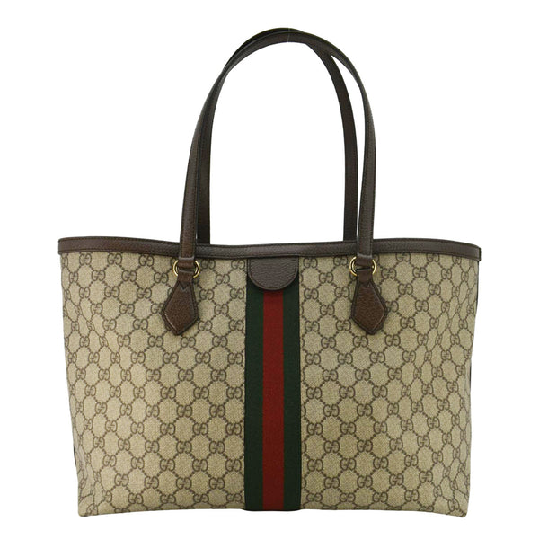 GUCCI Ophidia Medium GG Supreme Canvas Tote Bag Beige 631685