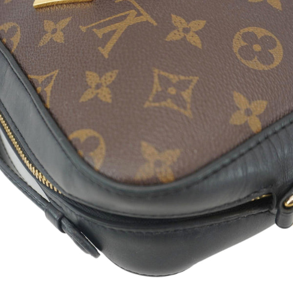 LOUIS VUITTON Saintonge Monogram Canvas Shoulder Bag Black