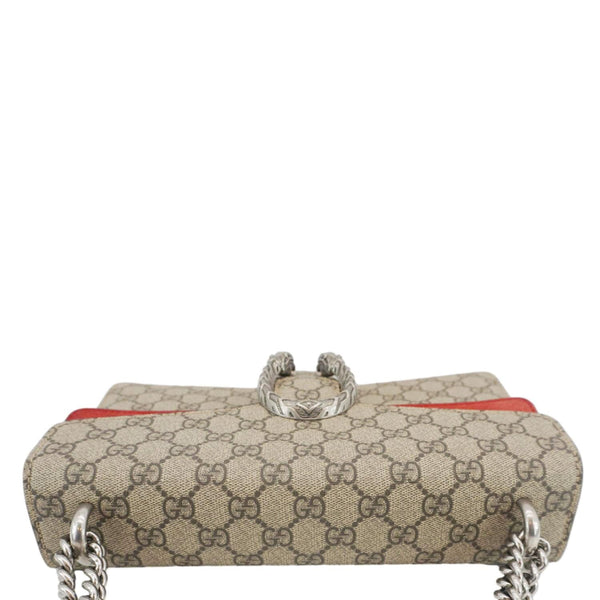 GUCCI Dionysus Small GG Supreme Canvas Shoulder Bag Beige 400249