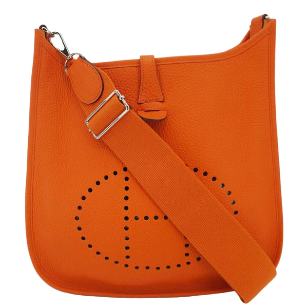 HERMES Evelyne III 29 Taurillon Leather Crossbody Bag Orange