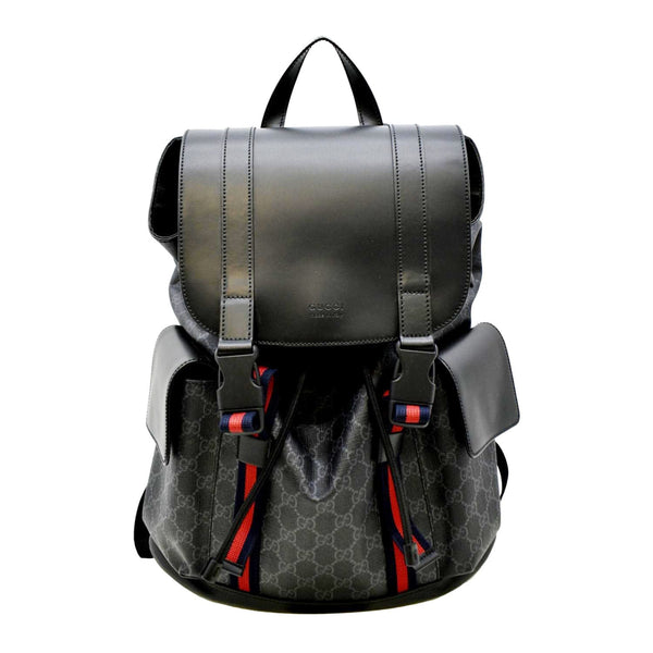 GUCCI GG Supreme Canvas Backpack Black 495563