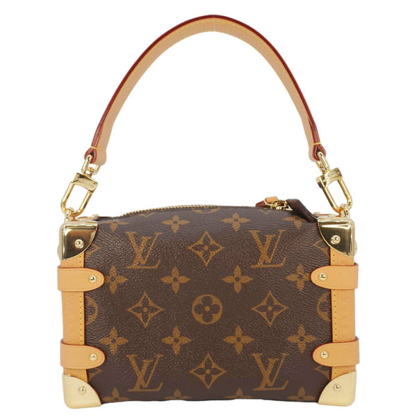 LOUIS VUITTON Side Trunk PM Monogram Canvas Tote Shoulder Bag Brown