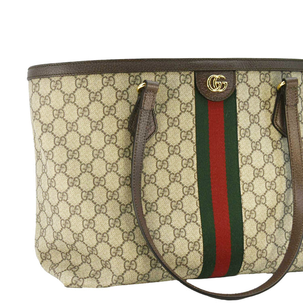 GUCCI Ophidia Medium GG Supreme Canvas Tote Bag Beige 631685