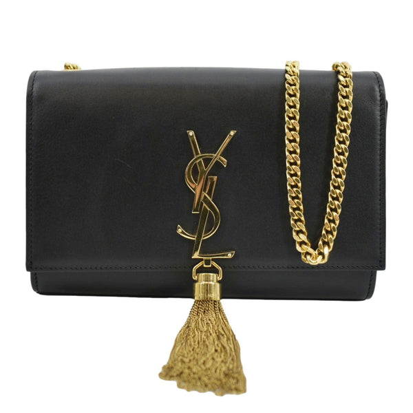 Saint Laurent Kate Tassel Chain Bag Black in Leather with Gold