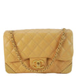 CHANEL Rock The Corner Flap Quilted Leather Shoulder Bag Beige