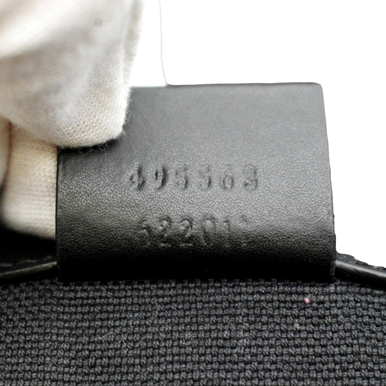 Gucci GG Supreme Canvas & Leather Backpack in Black