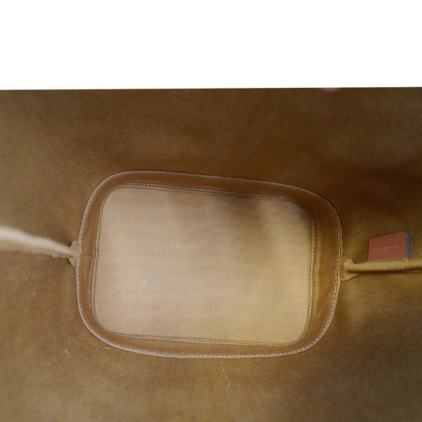 CELINE Triomphe Canvas Bucket Bag Tan