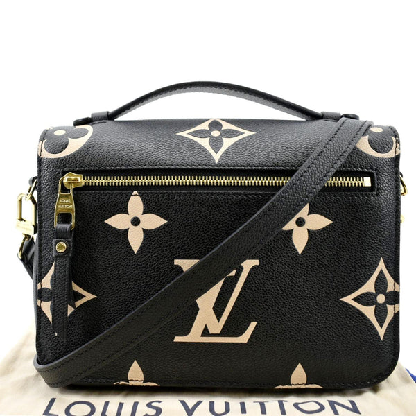 LOUIS VUITTON Metis Pochette Bicolor Empreinte Leather Crossbody Bag Black