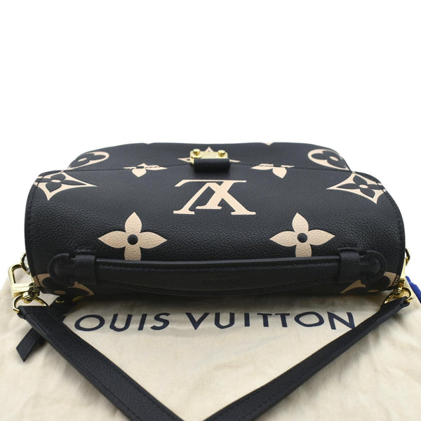 LOUIS VUITTON Metis Pochette Bicolor Empreinte Leather Crossbody Bag Black