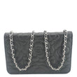 CHANEL Camellia Caviar Leather Wallet on Chain Shoulder Bag Black