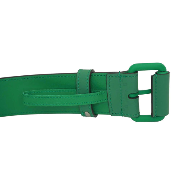 GUCCI GG Leather Belt Green 771297 Size 110.44