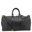 LOUIS VUITTON Keepall Bandouliere 45 Monogram Empreinte Giant Travel Bag Black