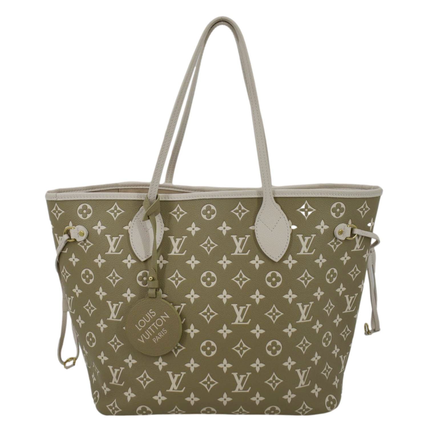 LOUIS VUITTON Neverfull MM Spring City Leather Tote Shoulder Bag Bicol