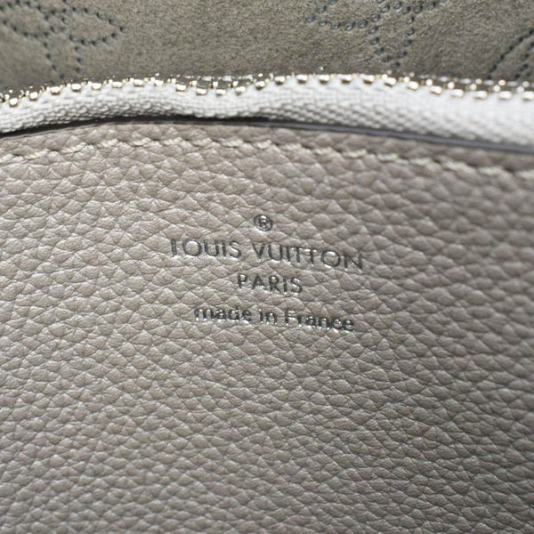 LOUIS VUITTON Muria Mahina Perforated Leather Shoulder Bag Silver