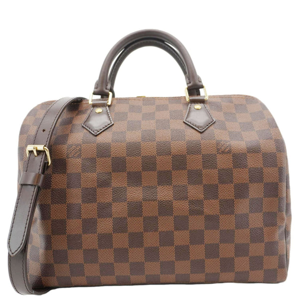 LOUIS VUITTON Speedy 30 Bandouliere Damier Ebene Shoulder Bag Brown