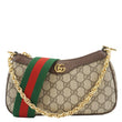 GUCCI Ophidia Web Small GG Supreme Canvas Shoulder Bag Beige 735132