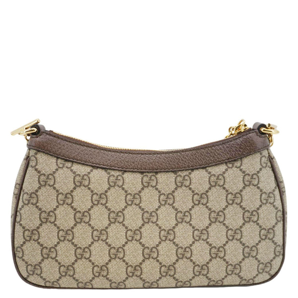 GUCCI Ophidia Web Small GG Supreme Canvas Shoulder Bag Beige 735132