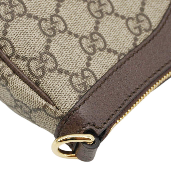 GUCCI Ophidia Web Small GG Supreme Canvas Shoulder Bag Beige 735132