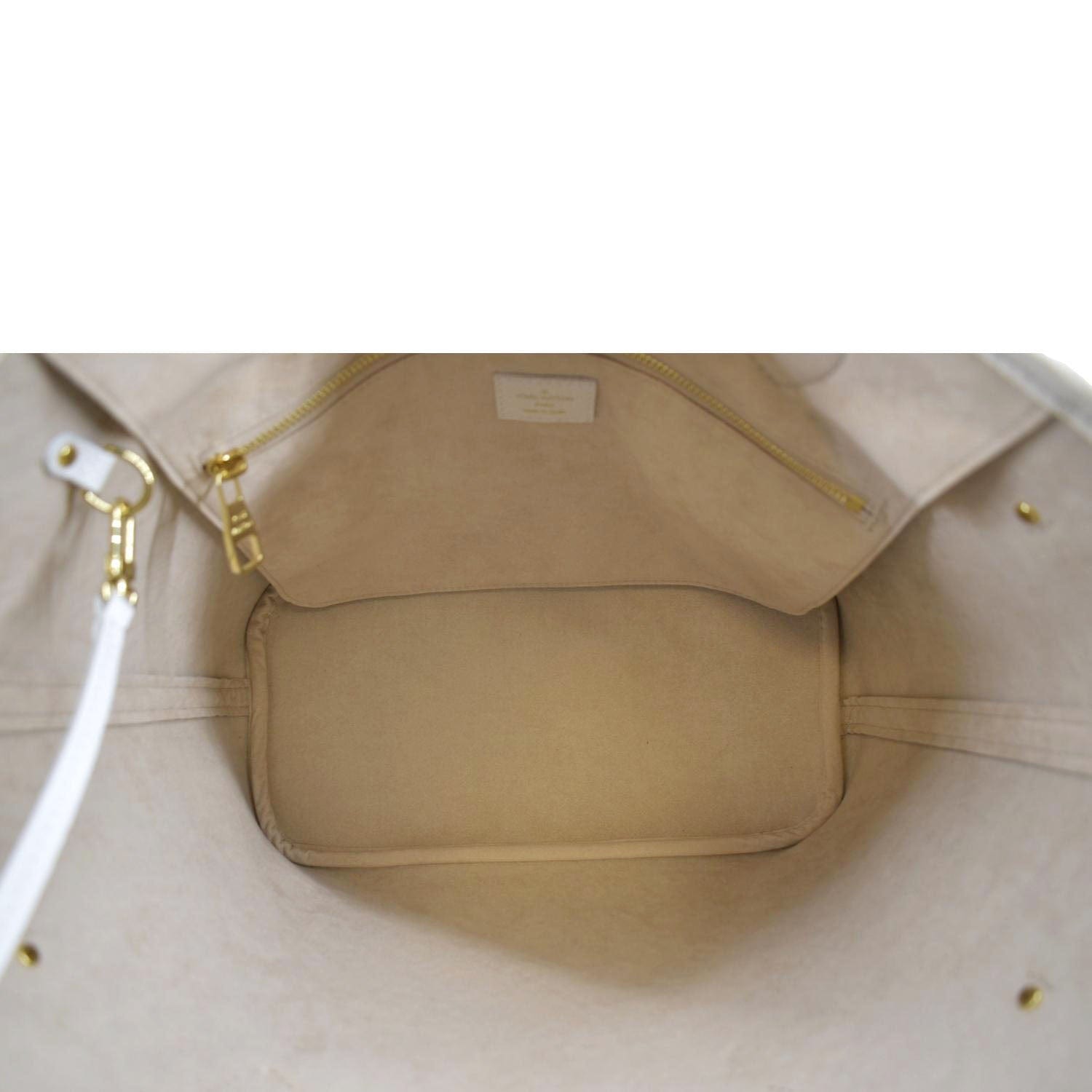 Neverfull leather tote Louis Vuitton White in Leather - 28108860