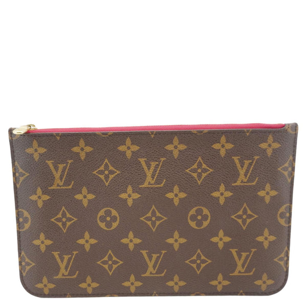 LOUIS VUITTON  Monogram Canvas Wristlet Pouch Brown