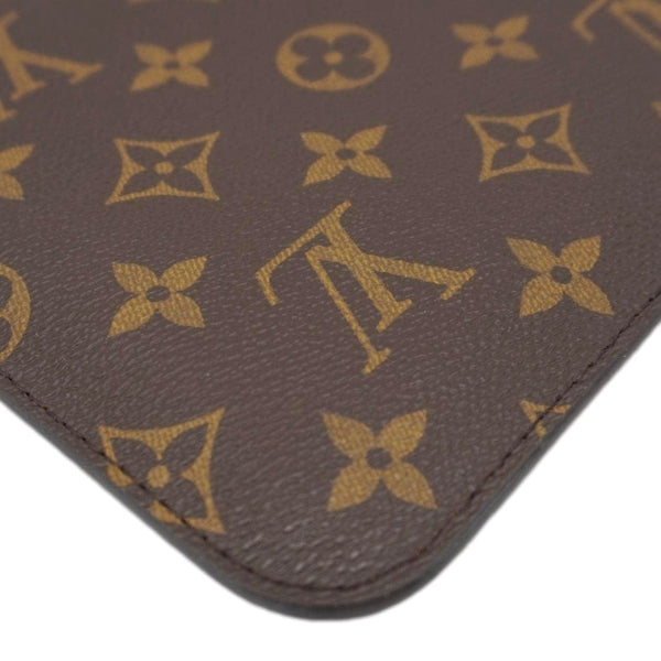 LOUIS VUITTON  Monogram Canvas Wristlet Pouch Brown