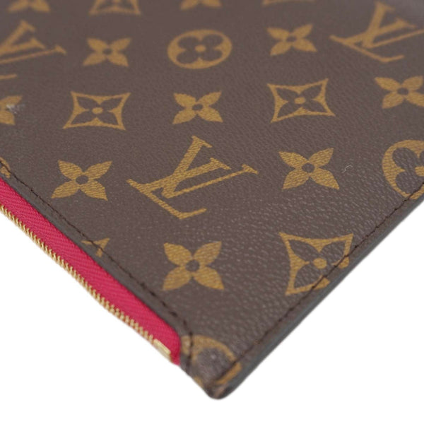 LOUIS VUITTON  Monogram Canvas Wristlet Pouch Brown