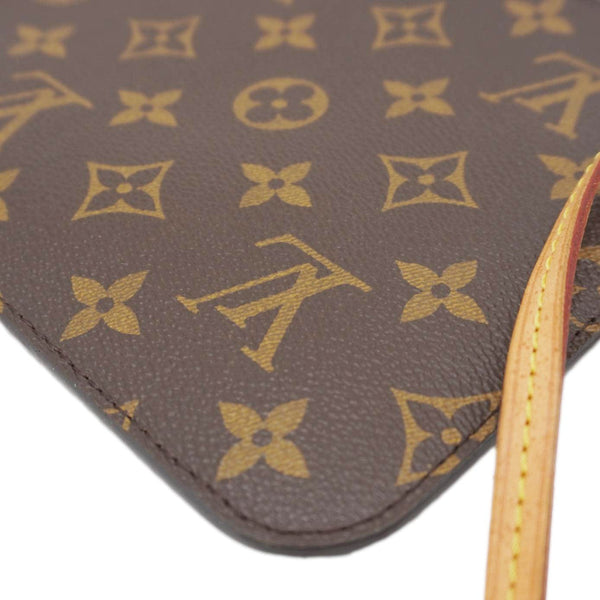 LOUIS VUITTON  Monogram Canvas Wristlet Pouch Brown