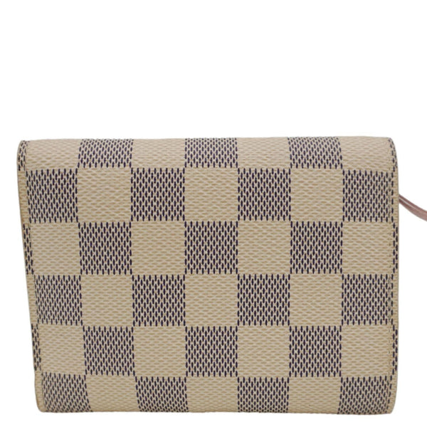 LOUIS VUITTON Victorine Damier Azur Wallet Rose Ballerine