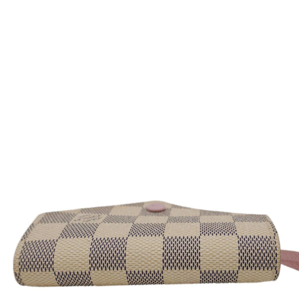 LOUIS VUITTON Victorine Damier Azur Wallet Rose Ballerine