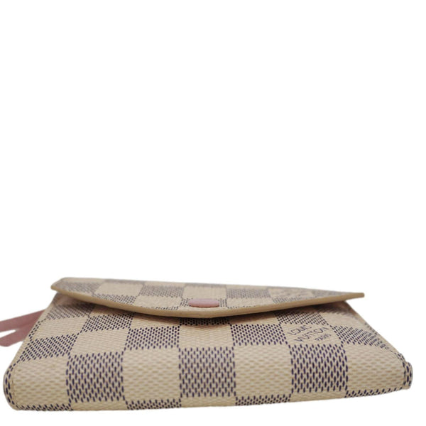 LOUIS VUITTON Victorine Damier Azur Wallet Rose Ballerine