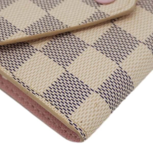 LOUIS VUITTON Victorine Damier Azur Wallet Rose Ballerine