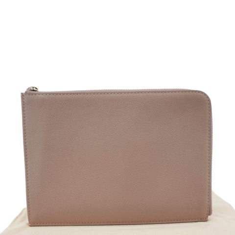 LOUIS VUITTON Pochette Jour Leather Pouch Taupe