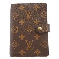 LOUIS VUITTON Agenda PM Monogram Canvas Planner Cover Brown