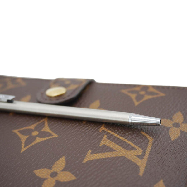 LOUIS VUITTON Agenda PM Monogram Canvas Planner Cover Brown