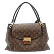 LOUIS VUITTON Olympe Monogram Canvas Satchel Bag Brown